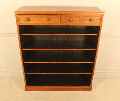 A HANDSOME 19THCENTURY MAHOGANY TALL OPEN BOOKCASE - ADDITIONAL PHOTO 8