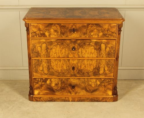 fig 3. A superb 19th‑century burr walnut chest of drawers