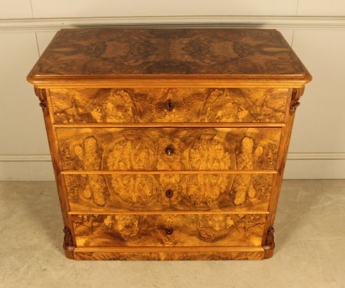 fig 4. A superb 19th‑century burr walnut chest of drawers