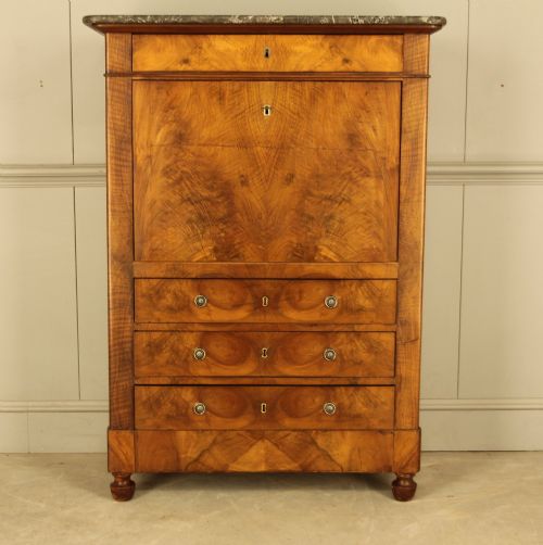fig 1. 19th‑Century French Walnut Secretaire.