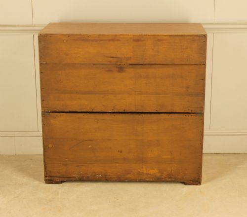 A RARE 19THCENTURY BURR WALNUT MILITARY CHEST - ADDITIONAL PHOTO 10