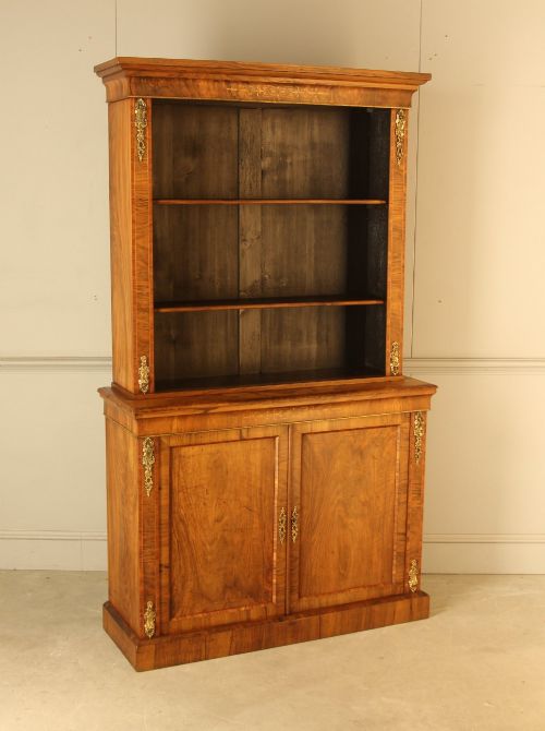 19THCENTURY VICTORIAN WALNUT BOOKCASE WITH GILT MOUNTS - ADDITIONAL PHOTO 5