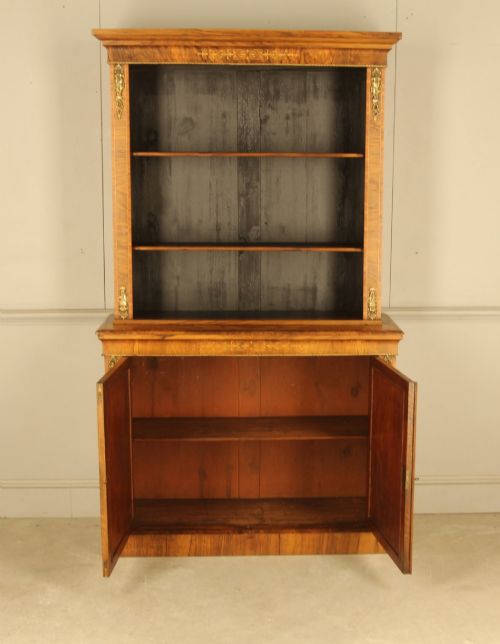 19THCENTURY VICTORIAN WALNUT BOOKCASE WITH GILT MOUNTS - ADDITIONAL PHOTO 7