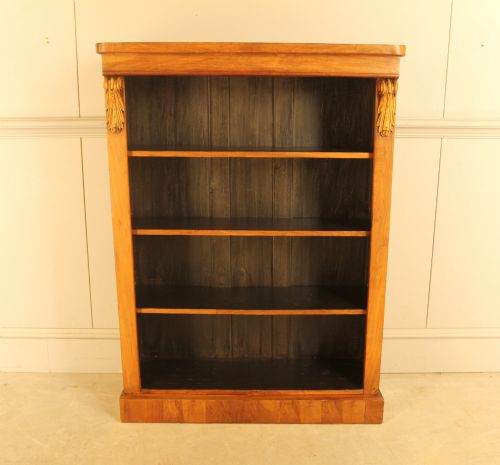 Victorian Walnut Open Bookcase