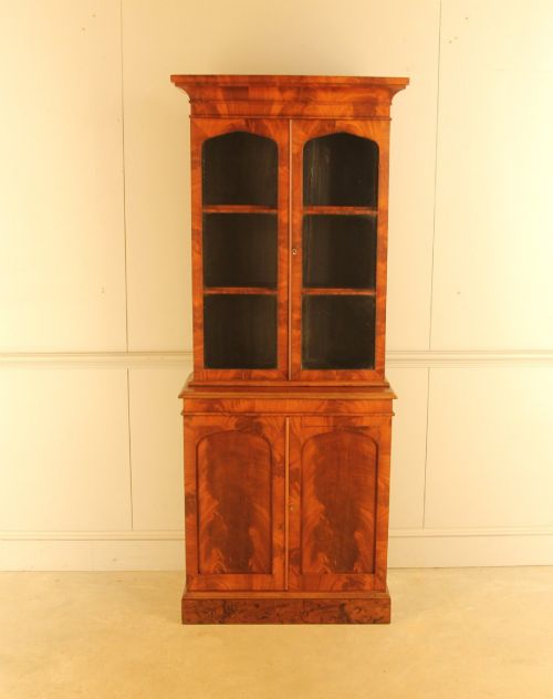 A 19th‑century Mahogany Glazed Display Bookcase