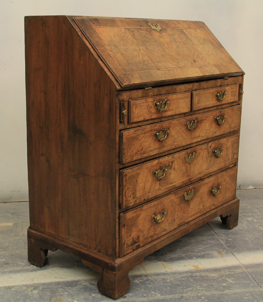 An Mid 18th Century Georgian burr walnut bureau. View II