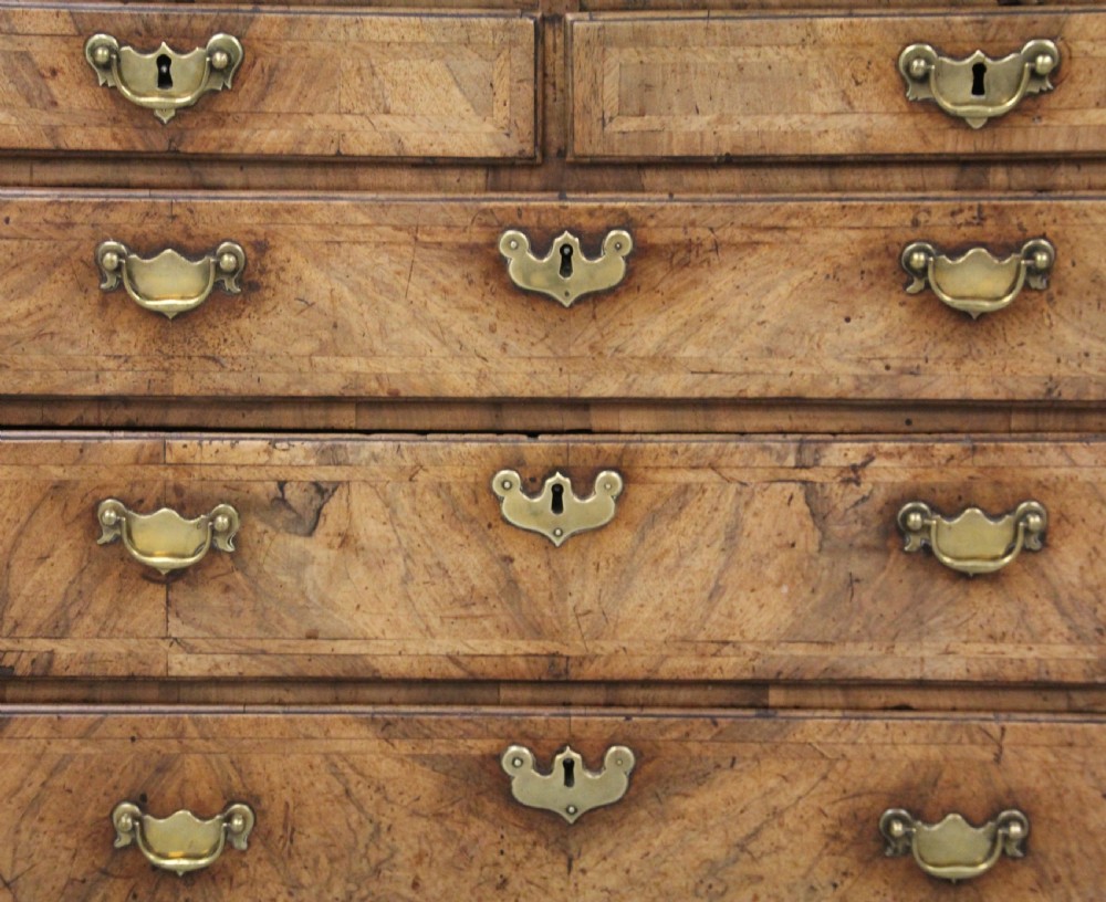An Mid 18th Century Georgian burr walnut bureau. View V