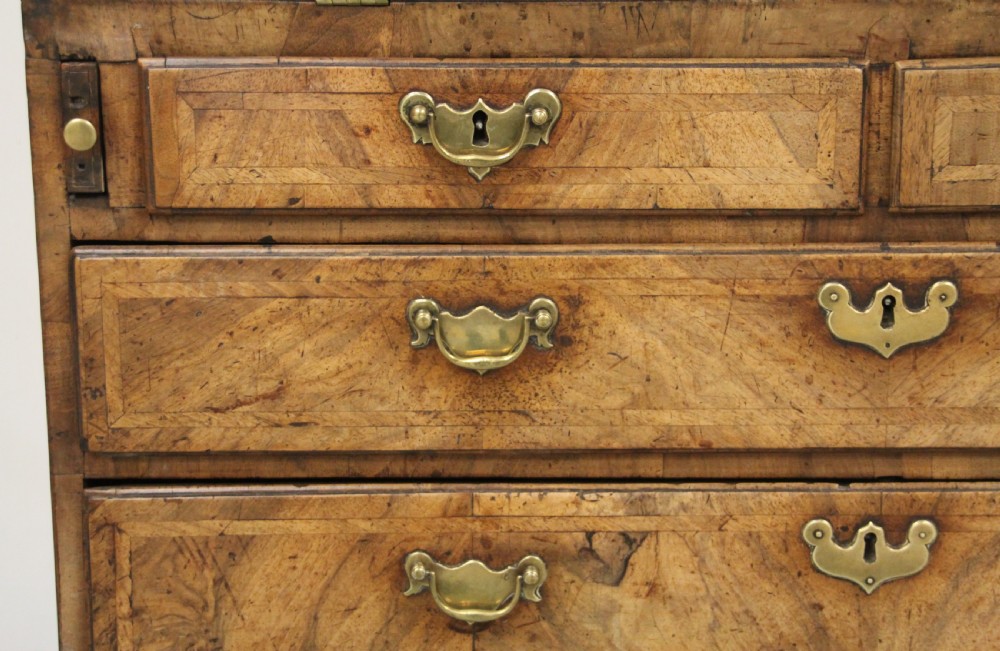 An Mid 18th Century Georgian burr walnut bureau. View VI