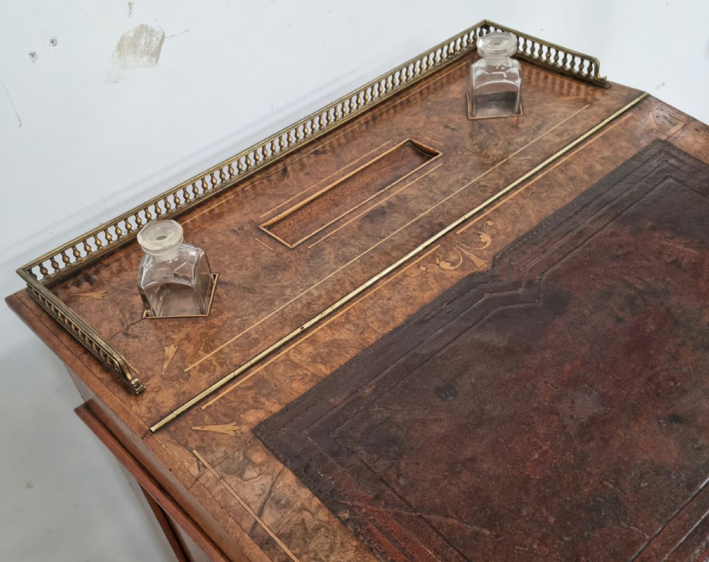 A Victorian burr walnut Davenport  View VII