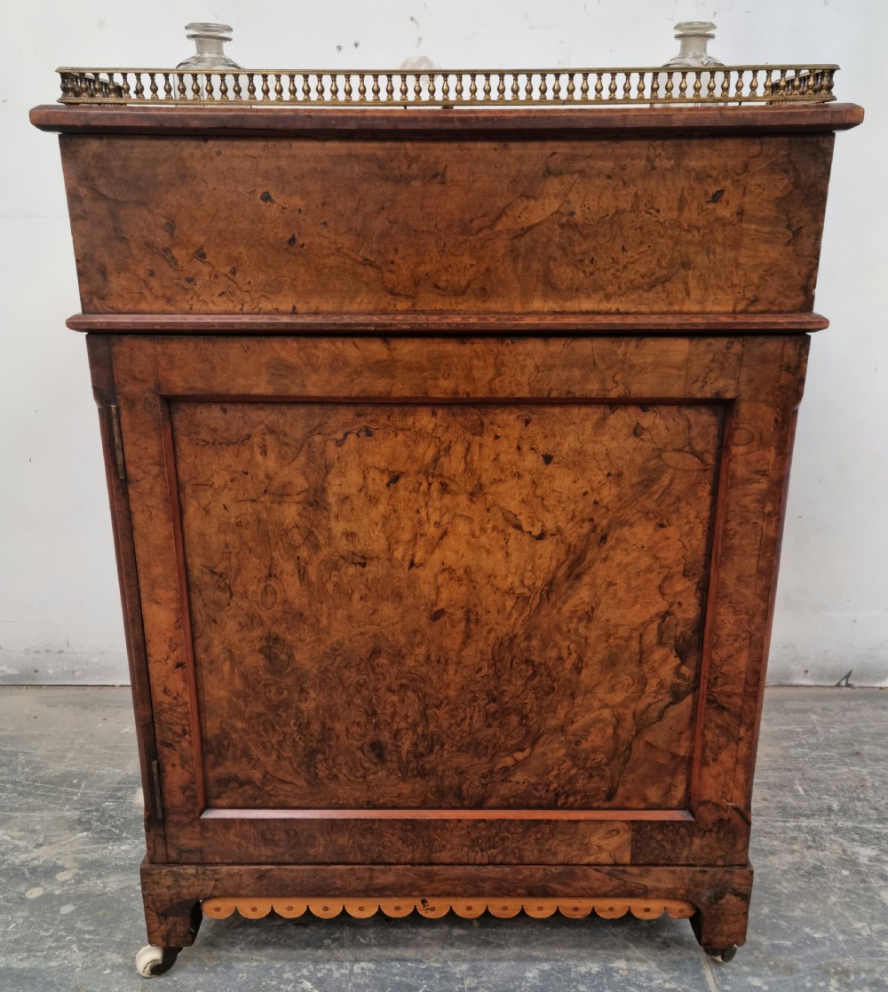A Victorian burr walnut Davenport  View XI