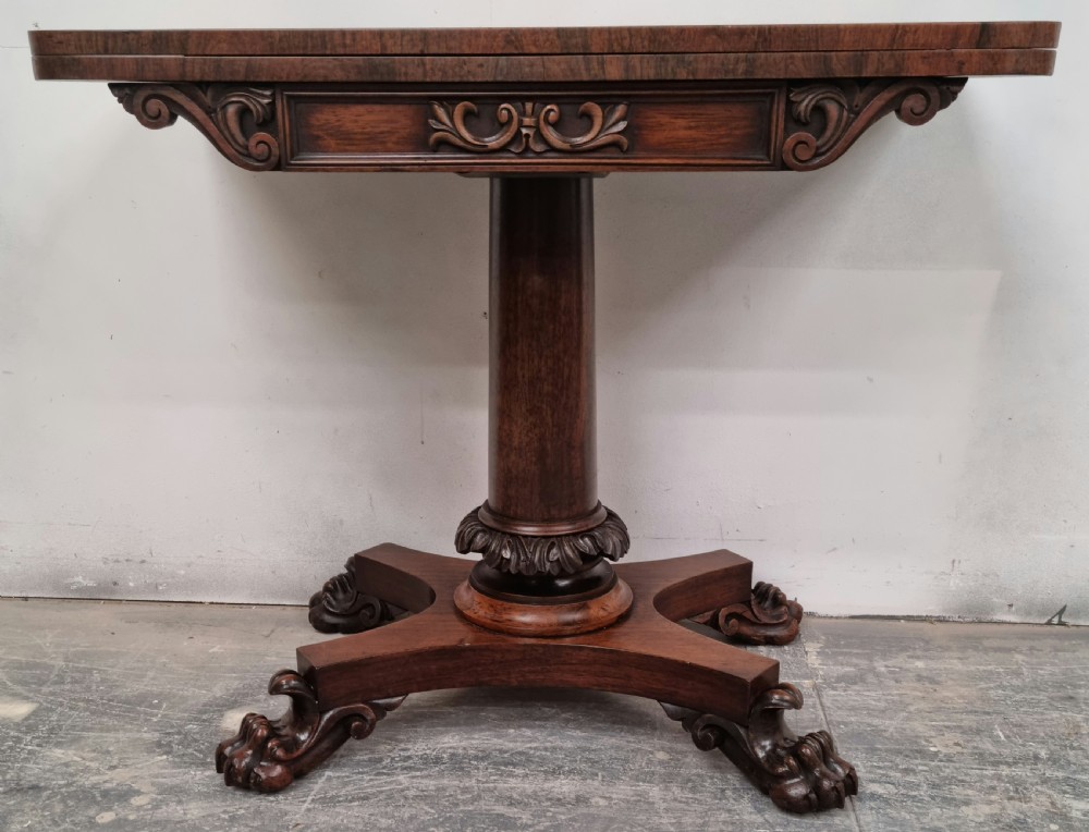 A William iv Rosewood card table. View II