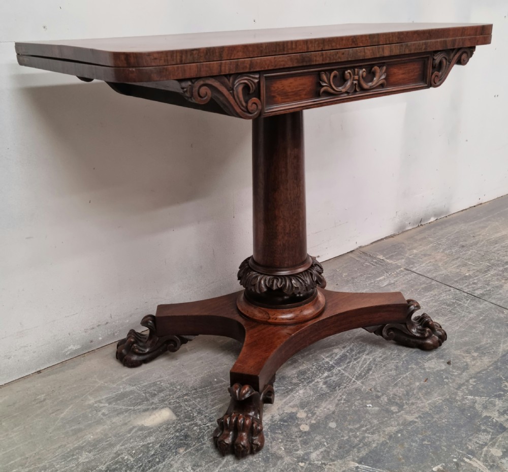 A William iv Rosewood card table. View VI
