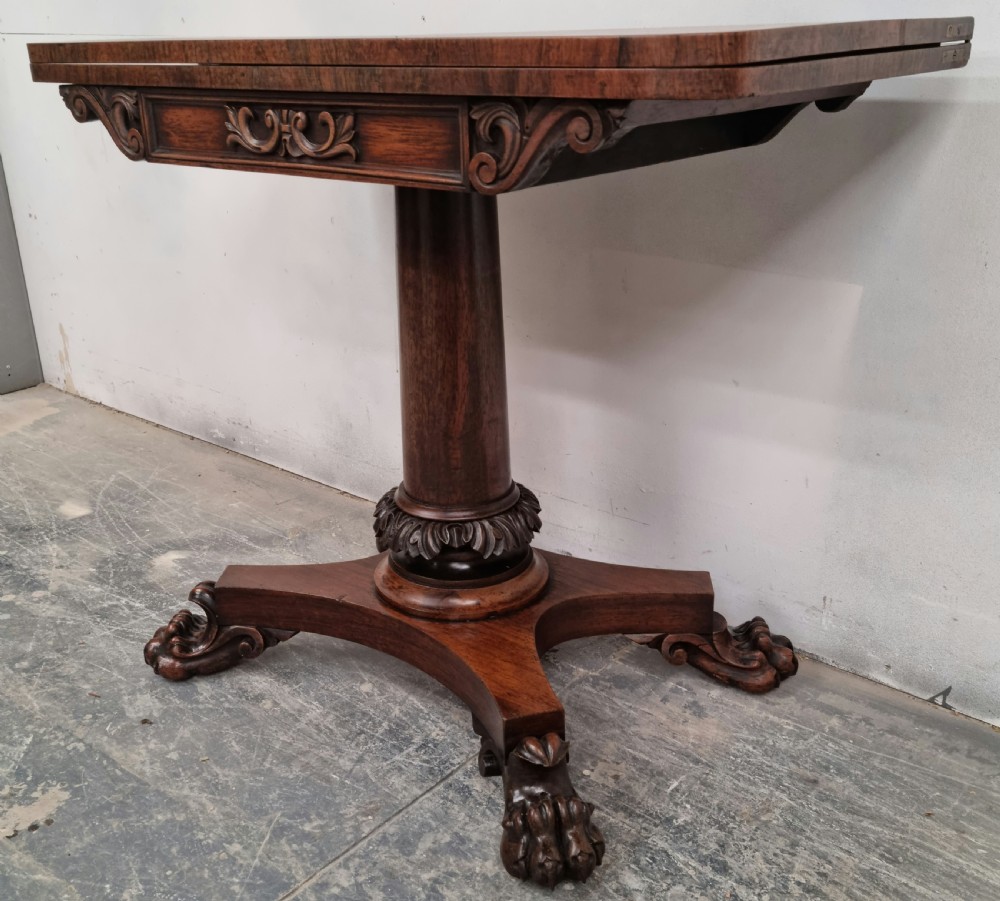 A William iv Rosewood card table. View VII