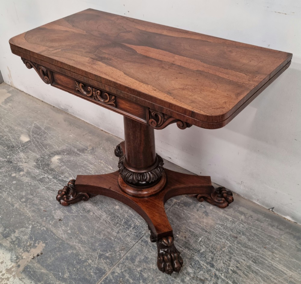 A William iv Rosewood card table. View VIII