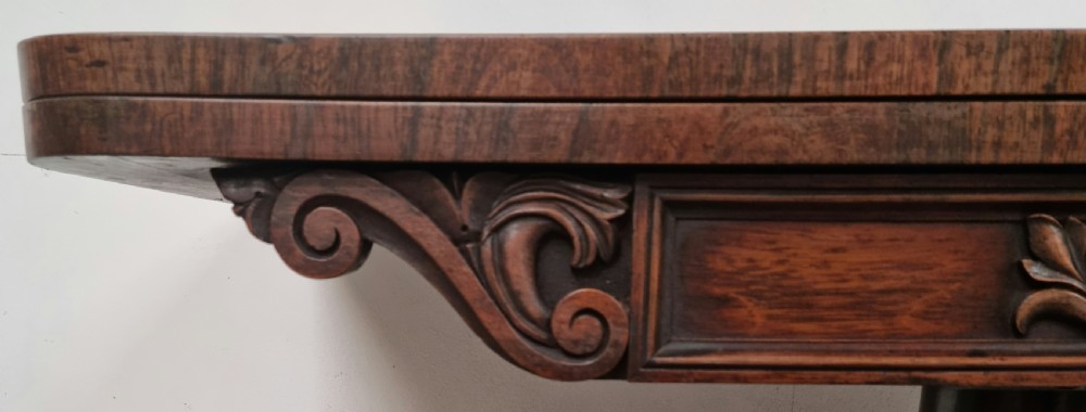A William iv Rosewood card table. View X