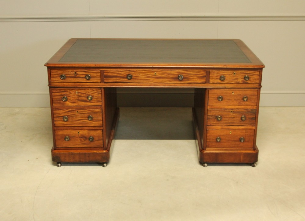 A Victorian mahogany partners desk