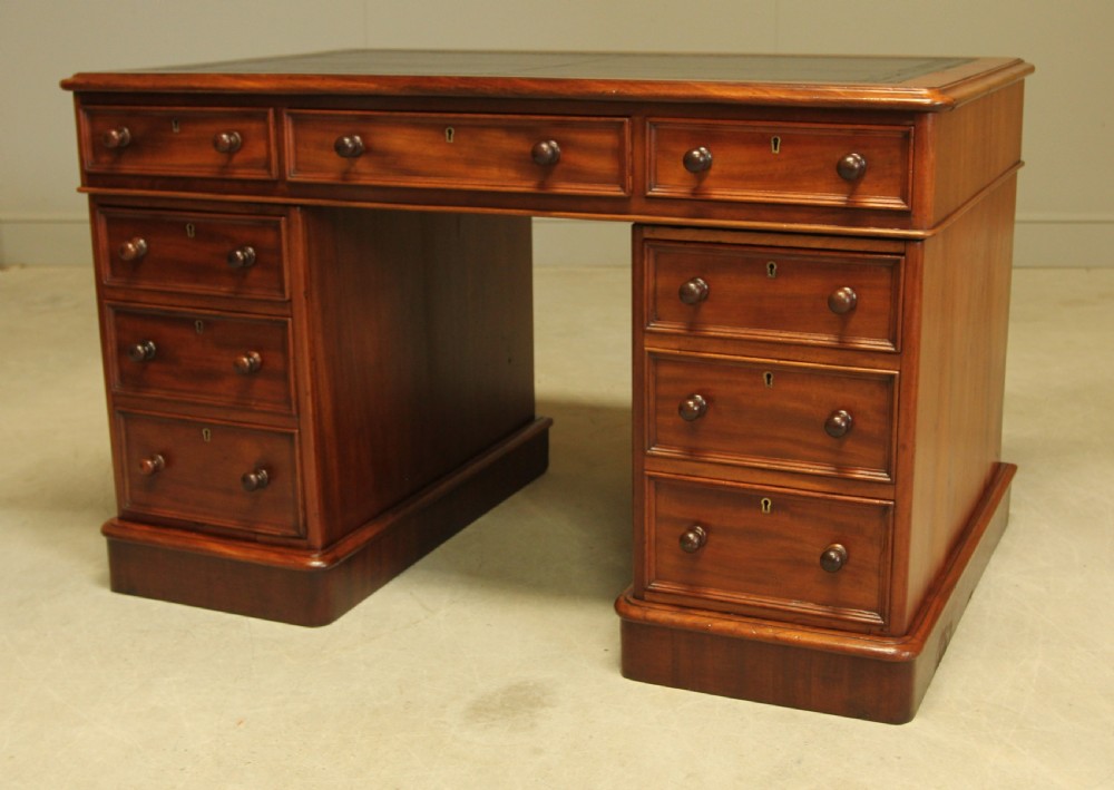 A VICTORIAN MAHOGANY WRITING DESK View IV