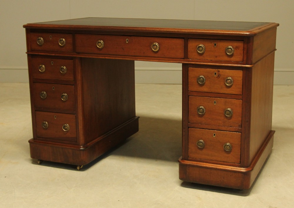 A Victorian mahogany writing desk  View V