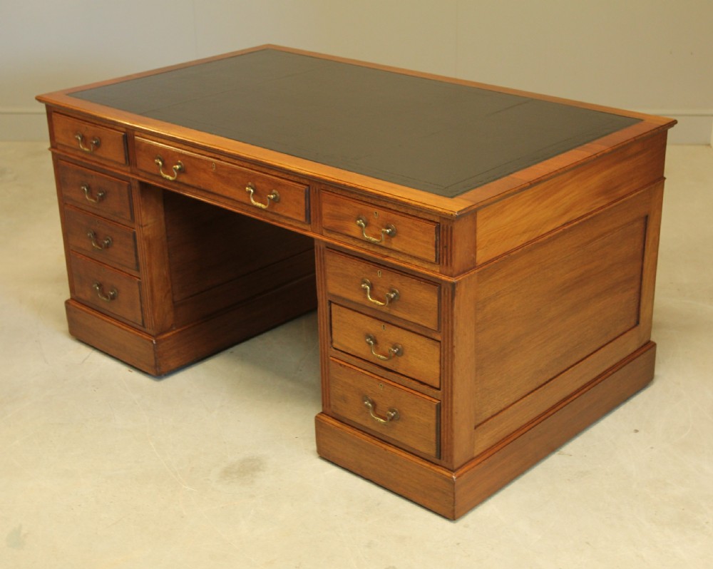A Large mahogany kneehole writing desk. View VI