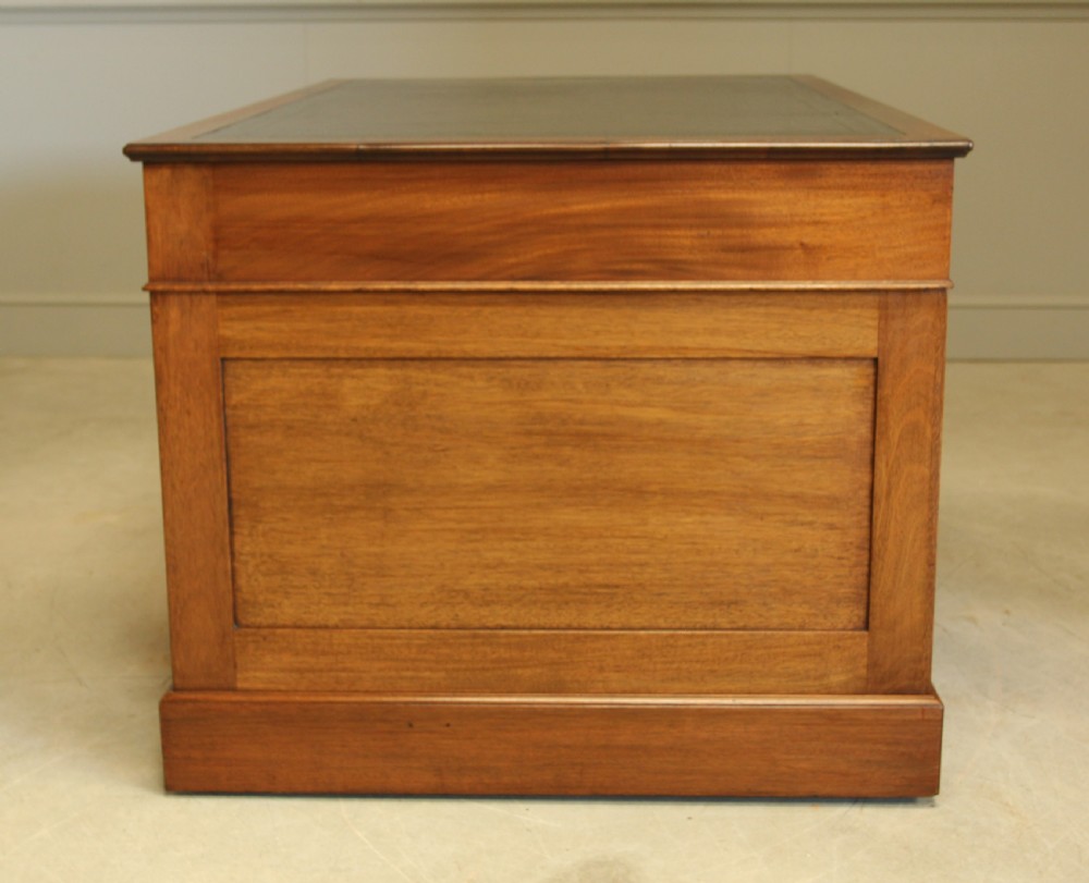A Large mahogany kneehole writing desk. View X