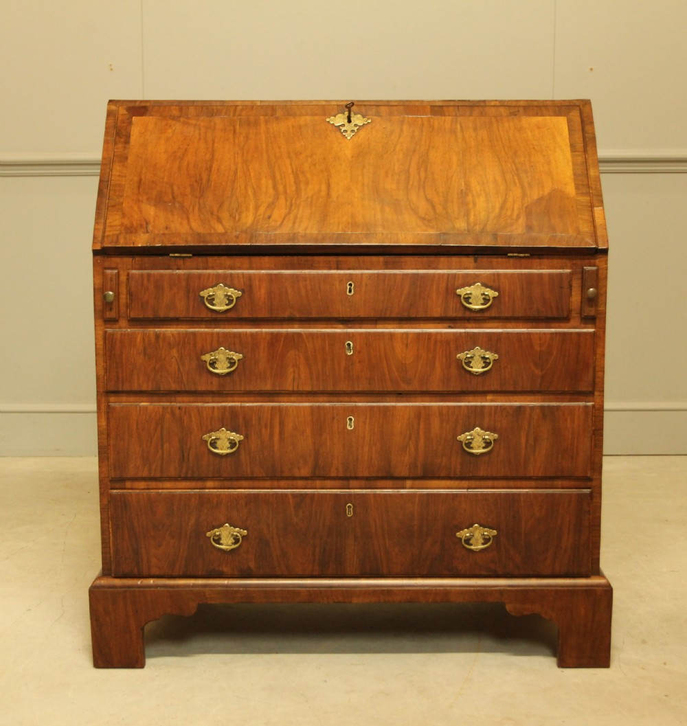 AN 18th century walnut bureau.  View II
