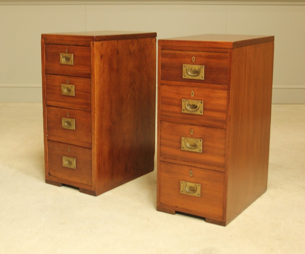 A PAIR OF MAHOGANY BEDSIDE CABINETS. View II