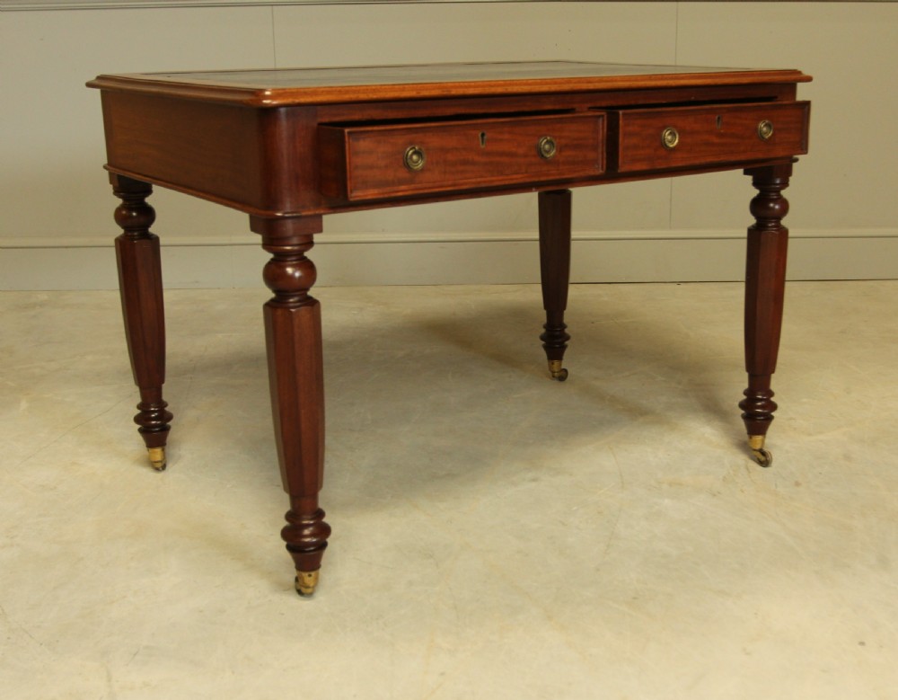 A Victorian mahogany writing table.  View VI