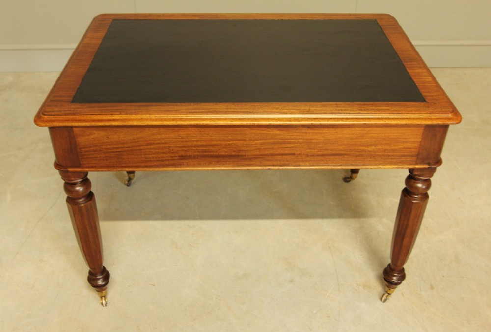 A Victorian mahogany writing table.  View X