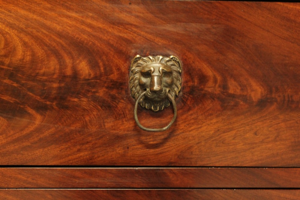A 19TH CENTURY FRENCH MAHOGANY CHEST OF DRAWERS View X
