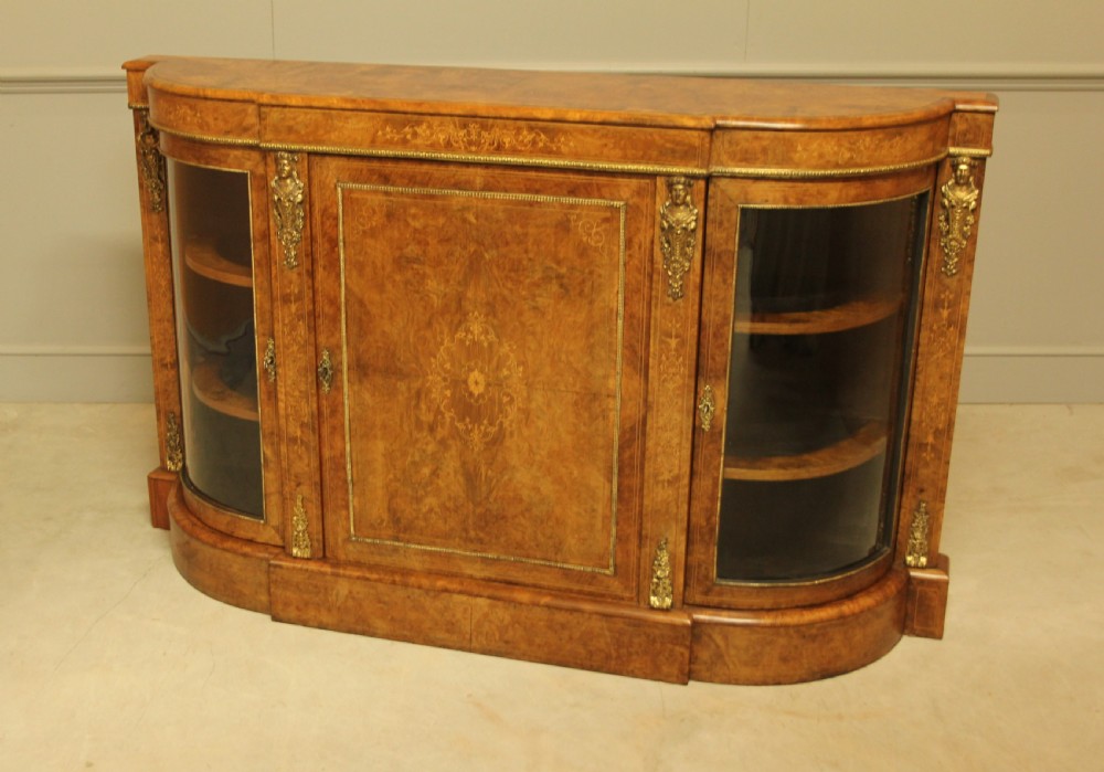 A VICTORIAN BURR WALNUT CREDENZA  View III