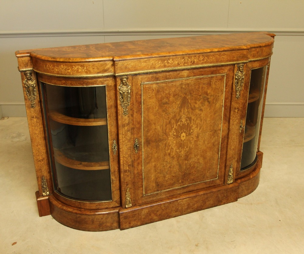 A VICTORIAN BURR WALNUT CREDENZA  View IV