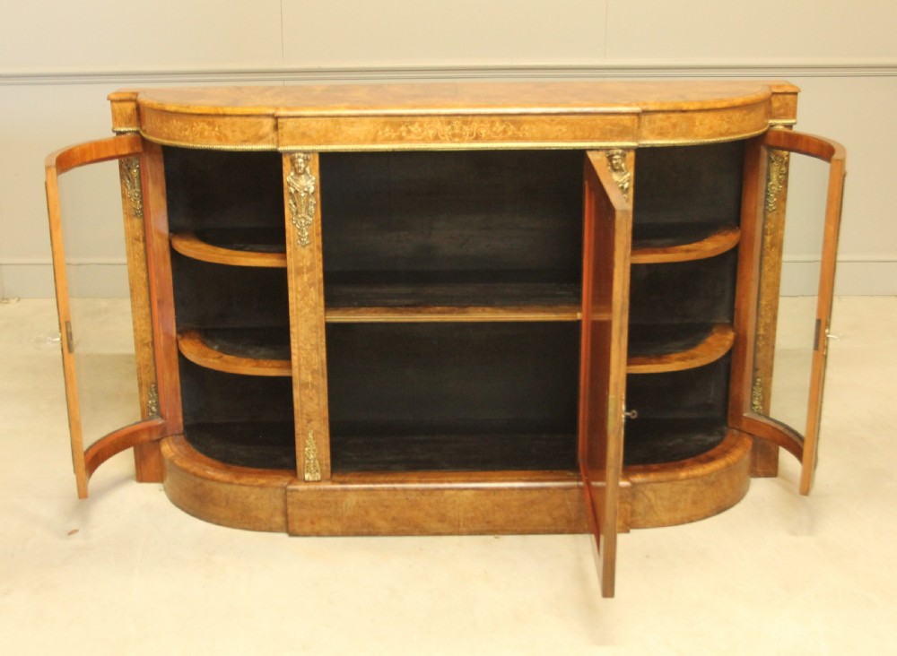 A VICTORIAN BURR WALNUT CREDENZA  View VIII