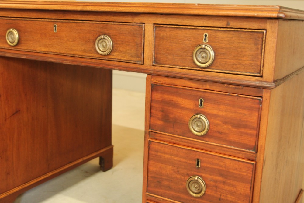 A GEORGIAN MAHOGANY TWIN PEDESTAL DESK View VI