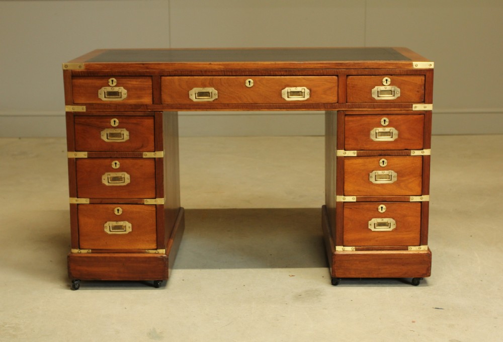 A MAHOGANY MILITARY CAMPAIGN DESK View III