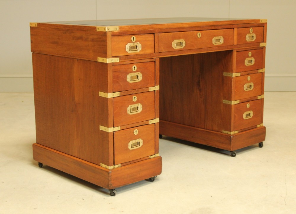 A MAHOGANY MILITARY CAMPAIGN DESK View VIII