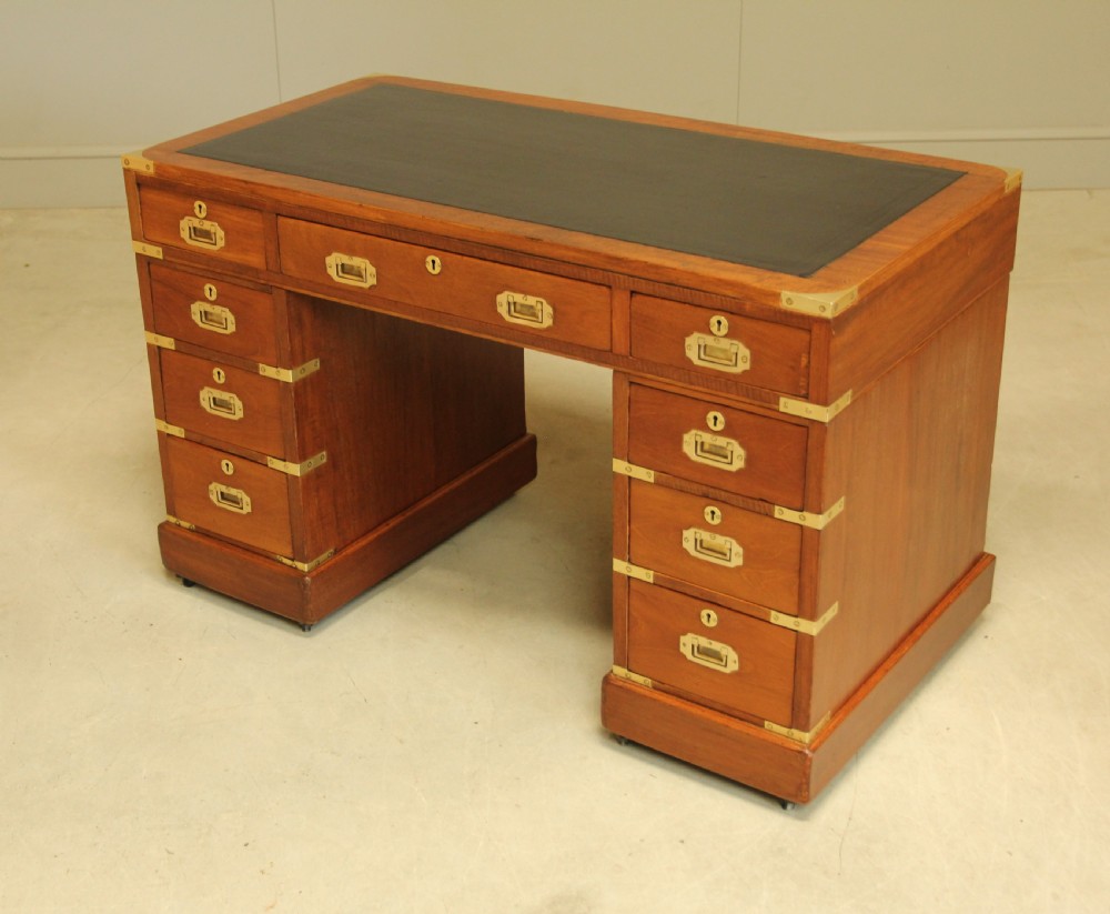 A MAHOGANY MILITARY CAMPAIGN DESK View X
