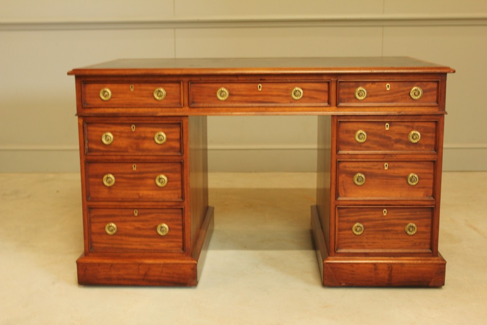 A VICTORIAN MAHOGANY WRITING DESK.
