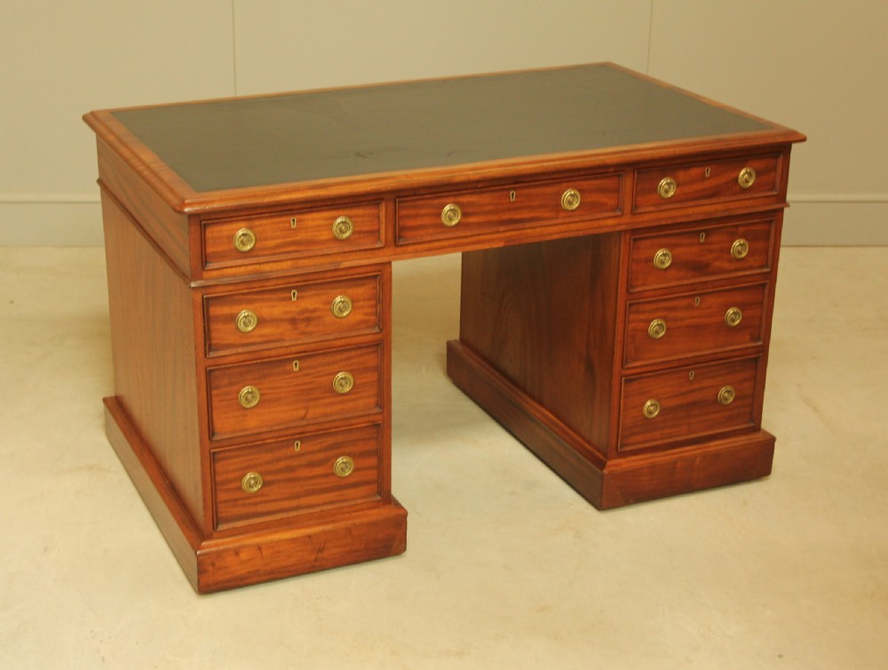 A VICTORIAN MAHOGANY WRITING DESK. View II