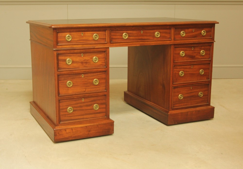 A VICTORIAN MAHOGANY WRITING DESK. View III