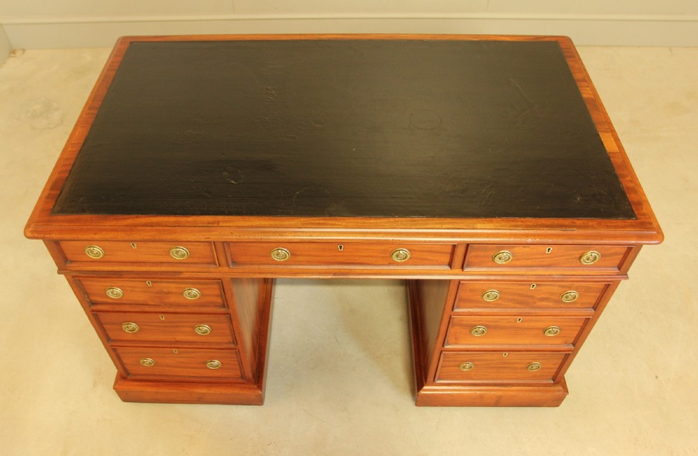 A VICTORIAN MAHOGANY WRITING DESK. View IV