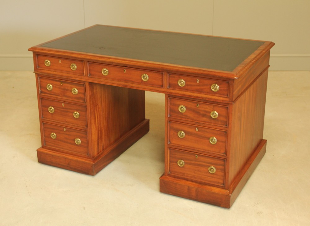 A VICTORIAN MAHOGANY WRITING DESK. View V