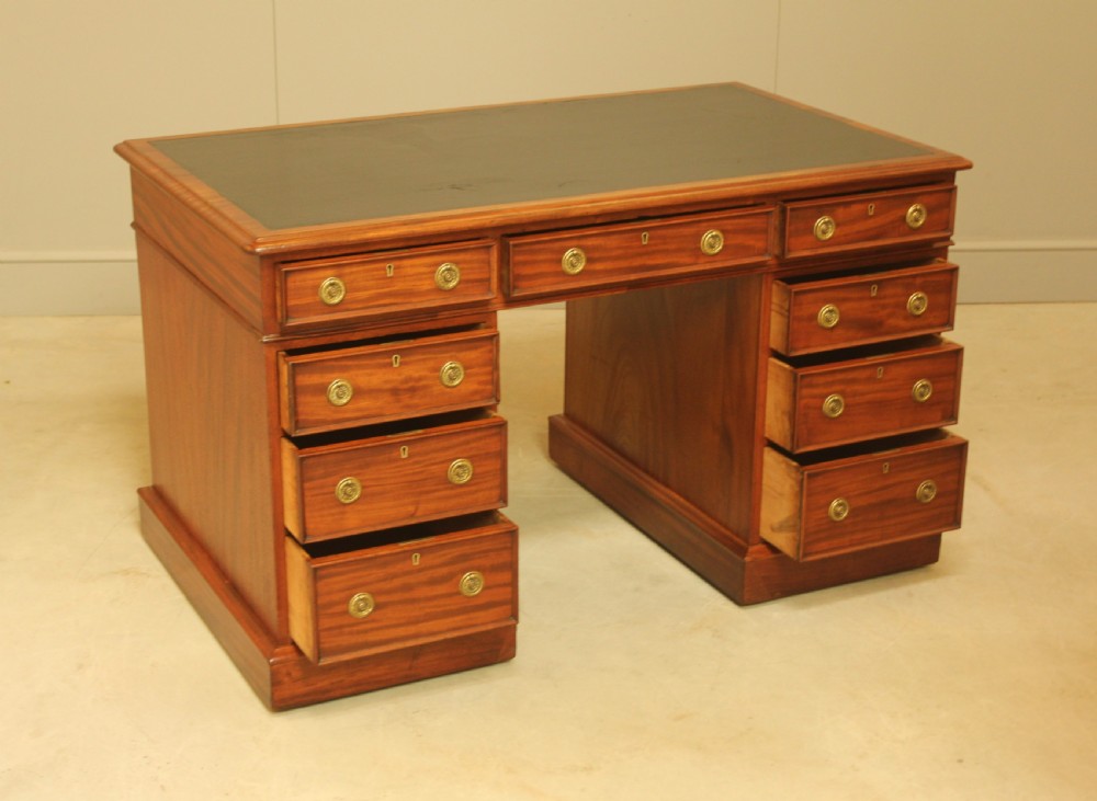 A VICTORIAN MAHOGANY WRITING DESK. View VI