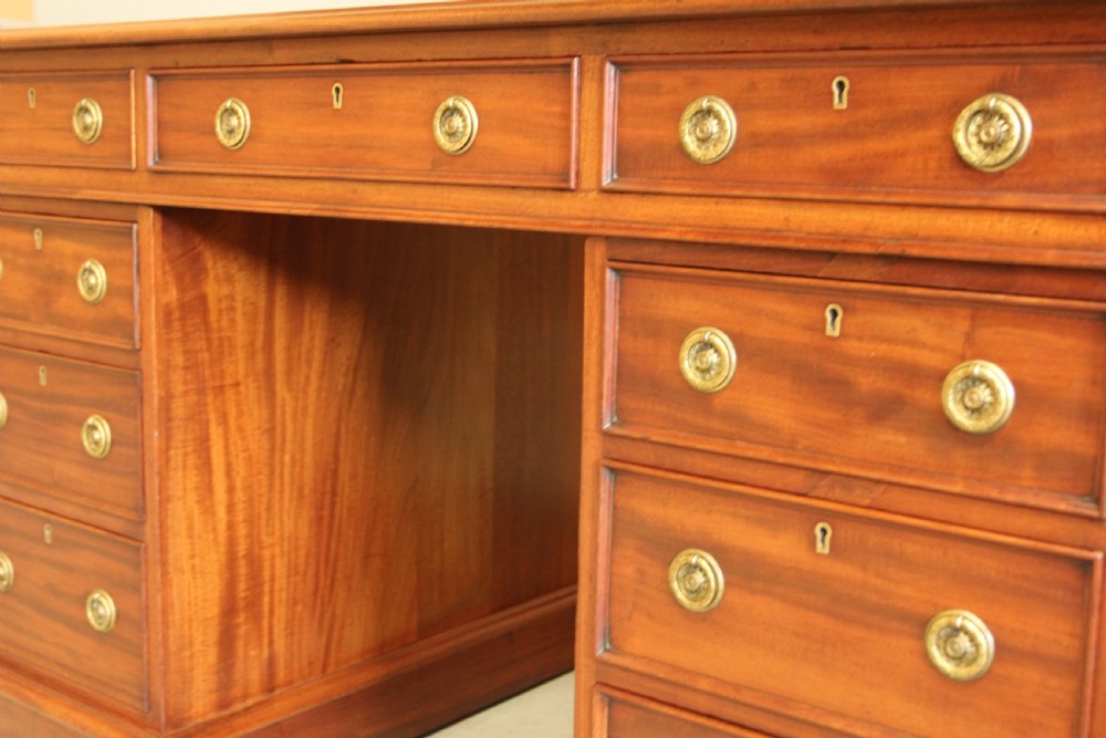A VICTORIAN MAHOGANY WRITING DESK. View VII
