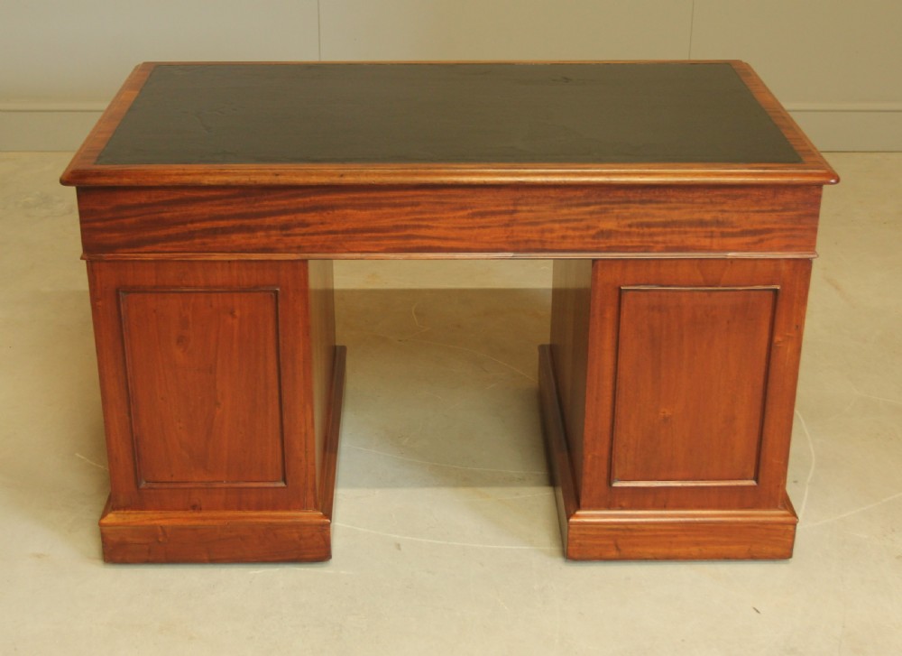 A VICTORIAN MAHOGANY WRITING DESK. View XII