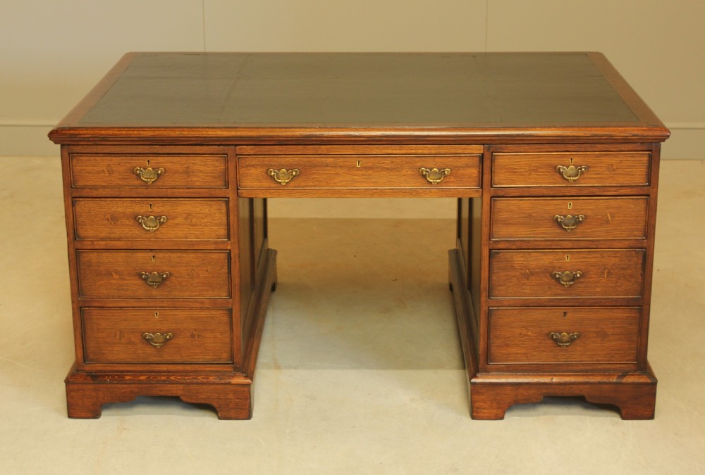 Early 20th Century Oak Partners Writing Desk