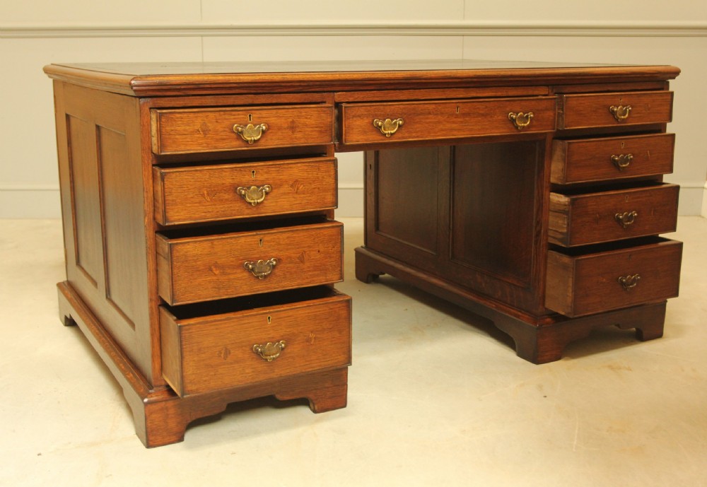 Early 20th Century Oak Partners Writing Desk View VI