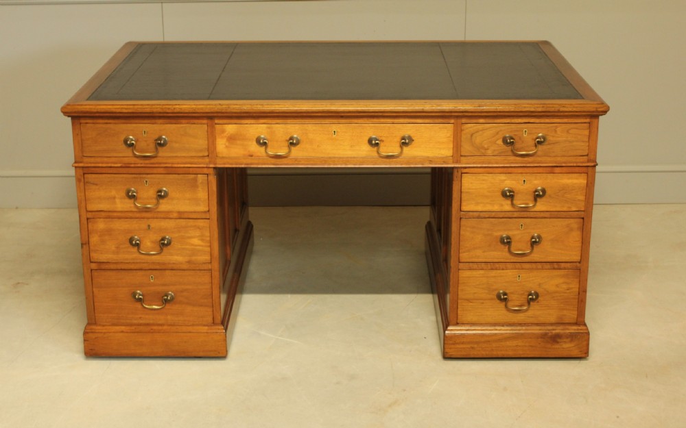 Early 20th Century Walnut Double Pedestal Desk View II