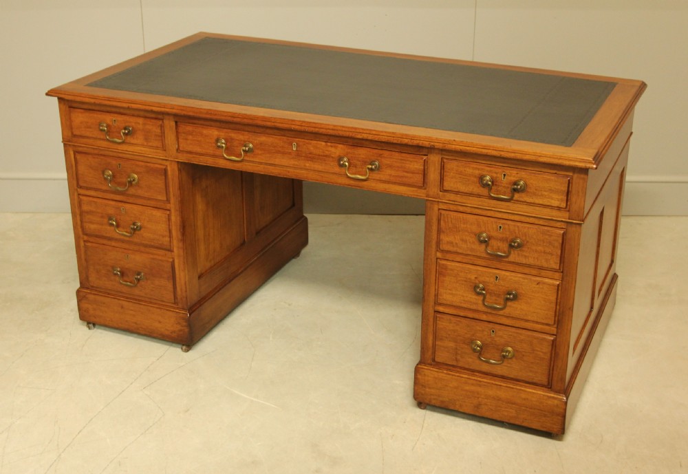Early 20th Century Mahogany Banker's Desk View V