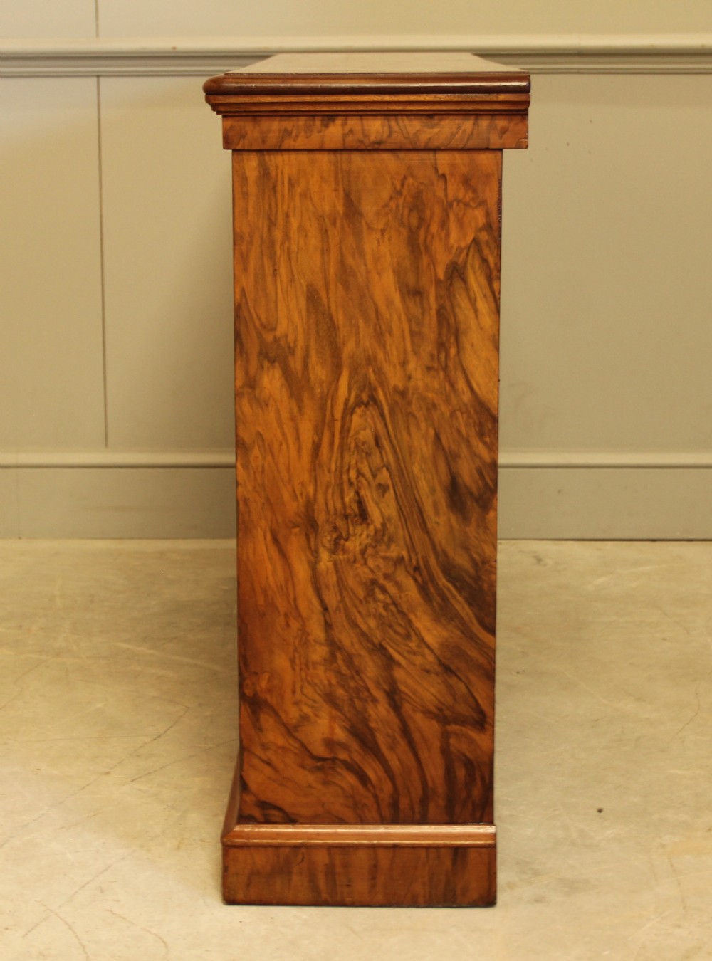 A VICTORIAN WALNUT OPEN BOOKCASE View VIII