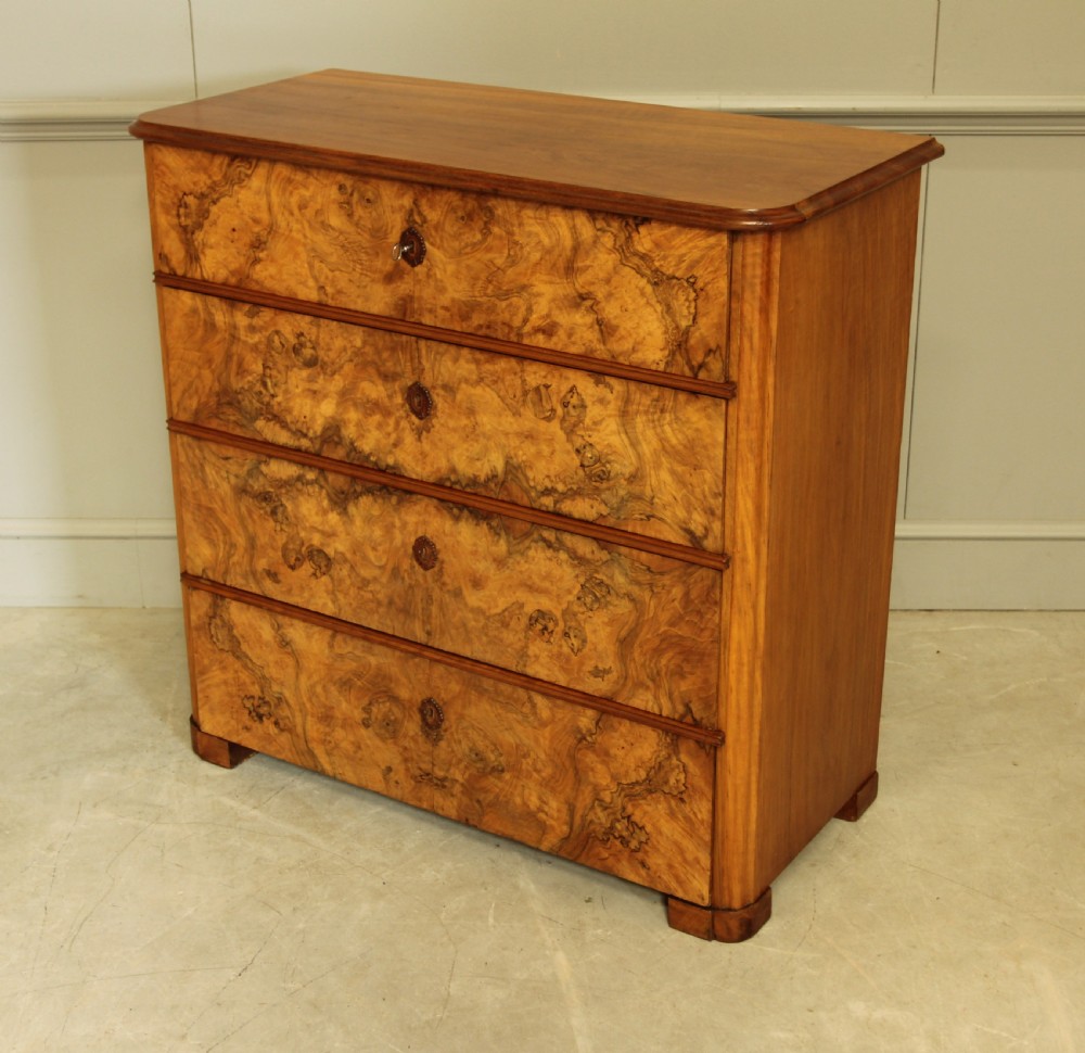 Swedish Burr Walnut Chest of Drawers View IX